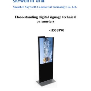 SKYWORTH Floor-Standing Digital Signage 55" Capacitive Touch Screen Technology H55UP02